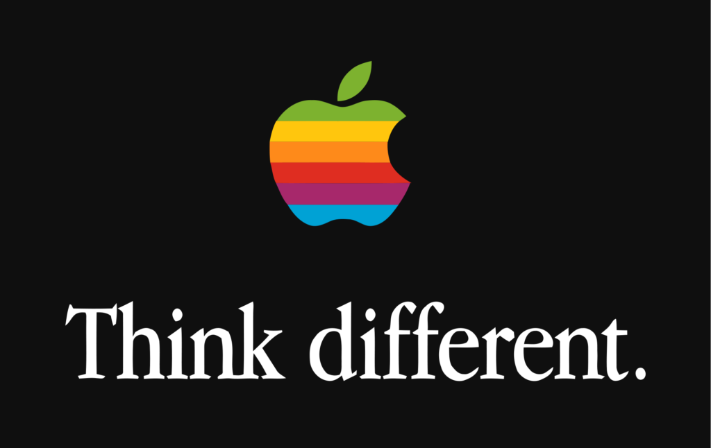 Abbildung einer Apple-Werbeanzeige. 